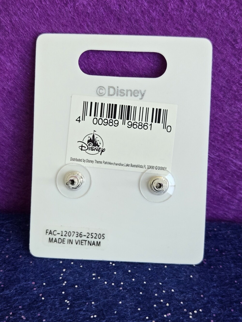 Mickey JUNE Birthstone Earrings - Silver plated with Light Pink CZ - Picture 9 of 9